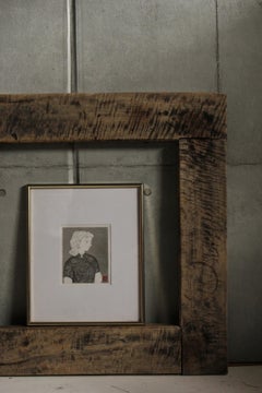 Japanese Antiques primitive Japanese oak a wooden frame for hearth