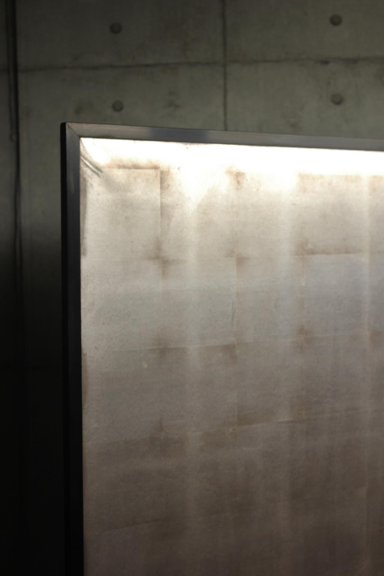 B9 Japanese Antiques Silver folding screen, 2panel For Sale 6