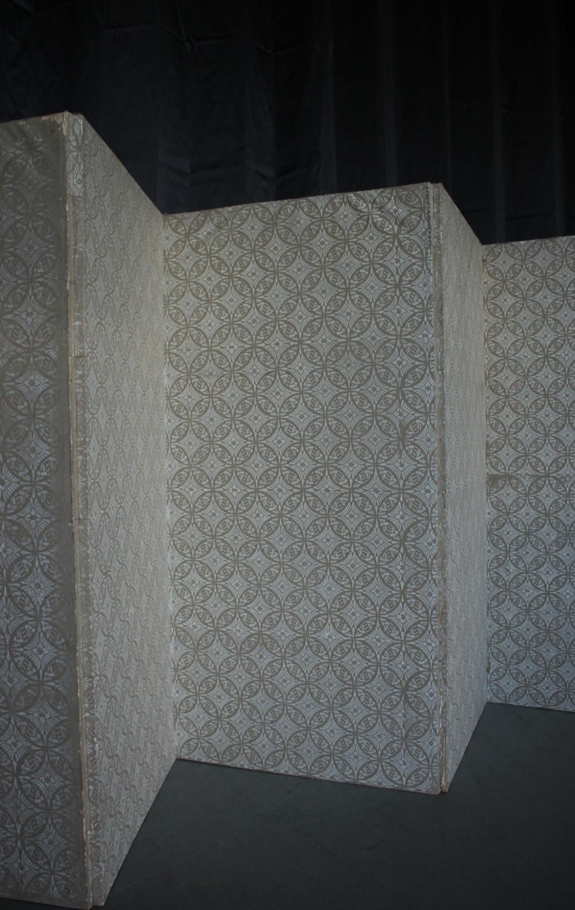B7 Japanese Antiques Silver Screen, 6-panel Byobu For Sale 12