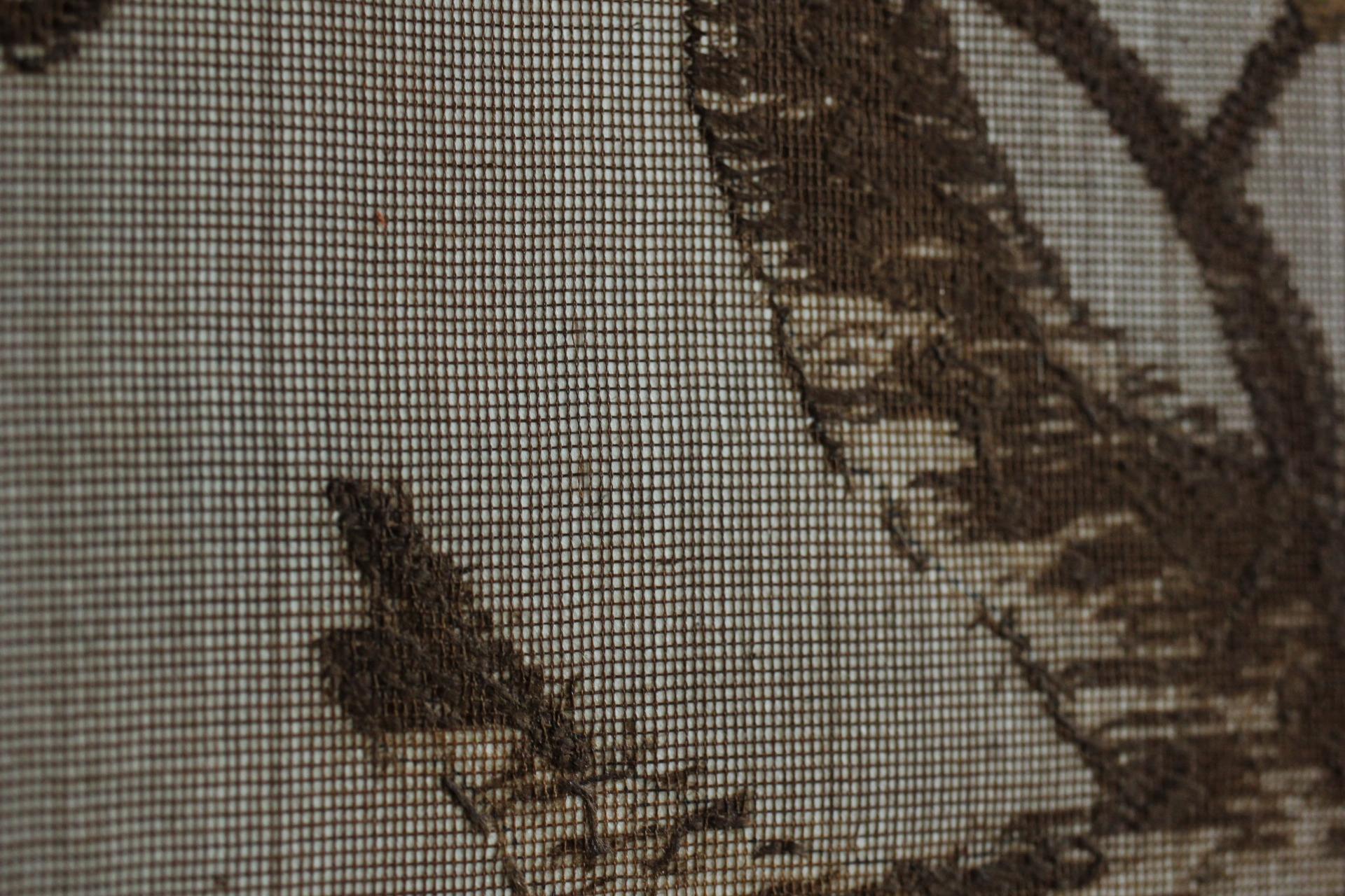 Japanese Antiques Takeya-machi embroidery, bird picture, hanging scroll For Sale 11