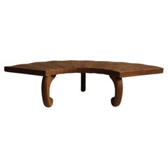 Japanese Antiques wood stand (rare grains, Bubble grains) tabletop Shuhama-dai