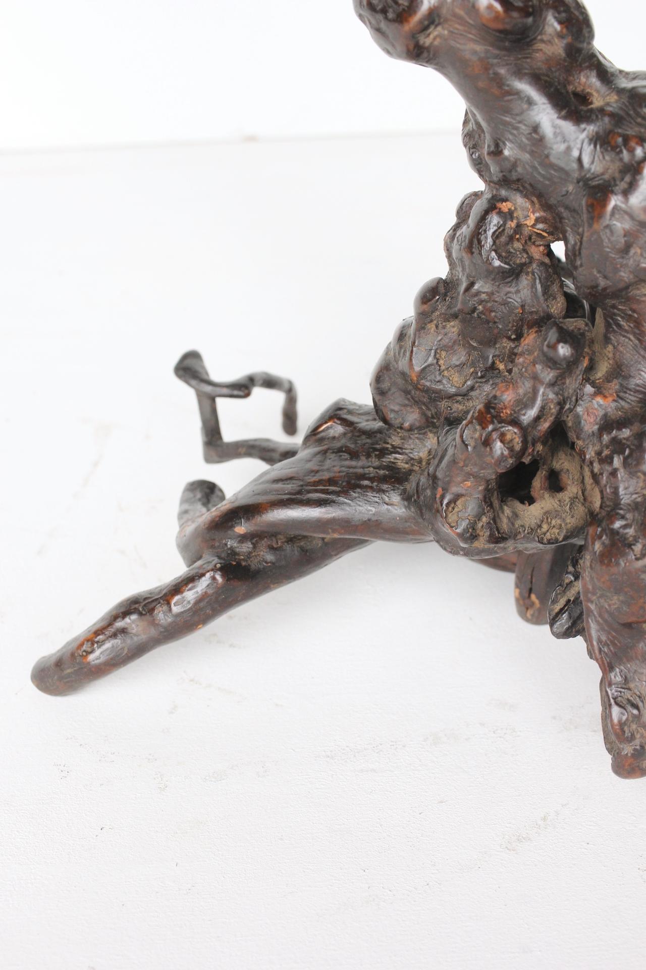 Japanese Antiques Tree Root Stand / Side Table Wabisabi bonsai premitive For Sale 10