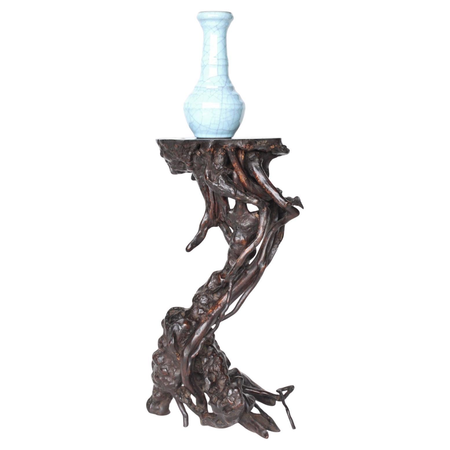 Japanese Antiques Tree Root Stand / Side Table Wabisabi bonsai premitive