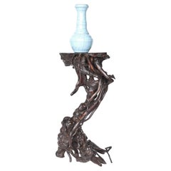 Japanese Antiques Tree Root Stand / Side Table Wabisabi bonsai premitive