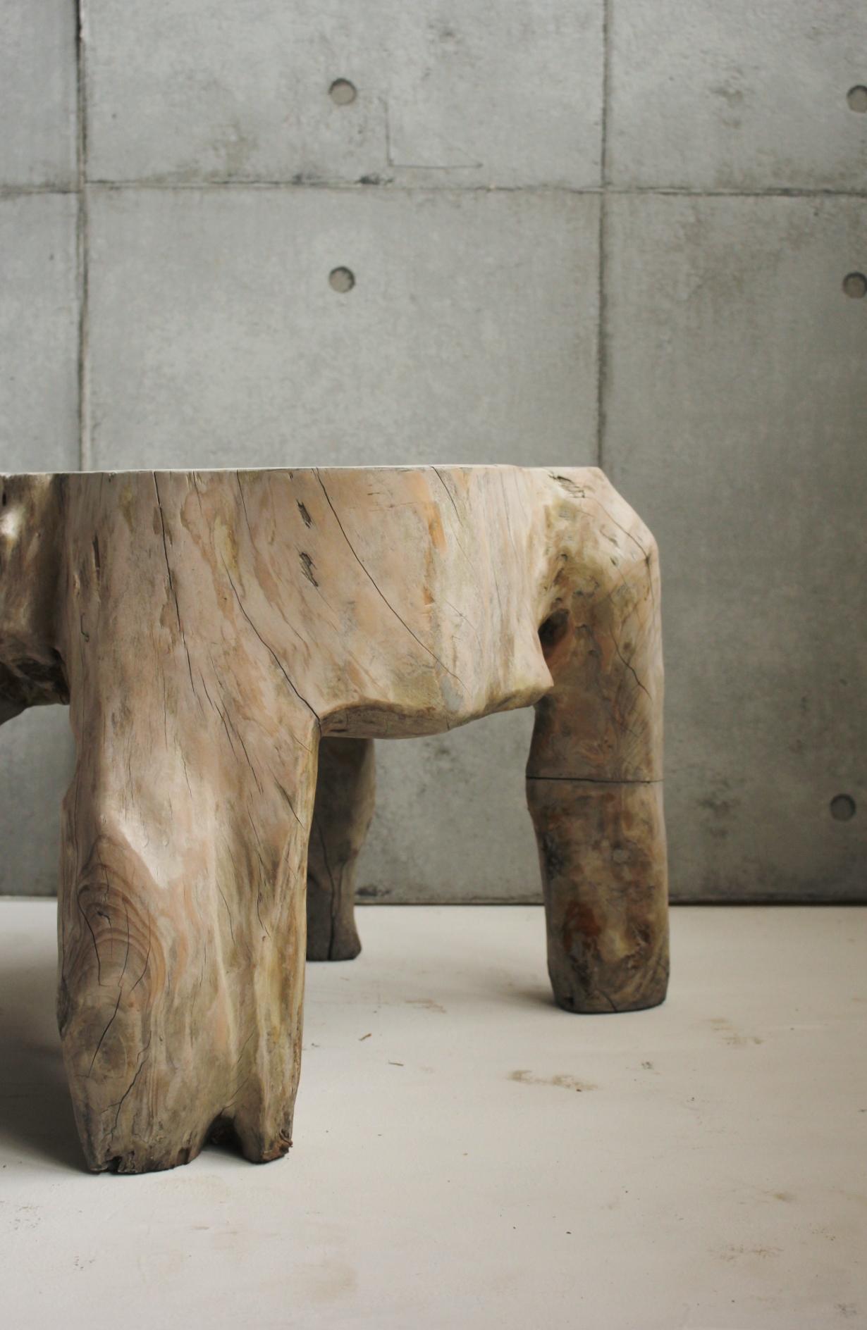 Wood Japanese Antiques Tree Root Stand / Side Table Wabisabi Primitive Stool