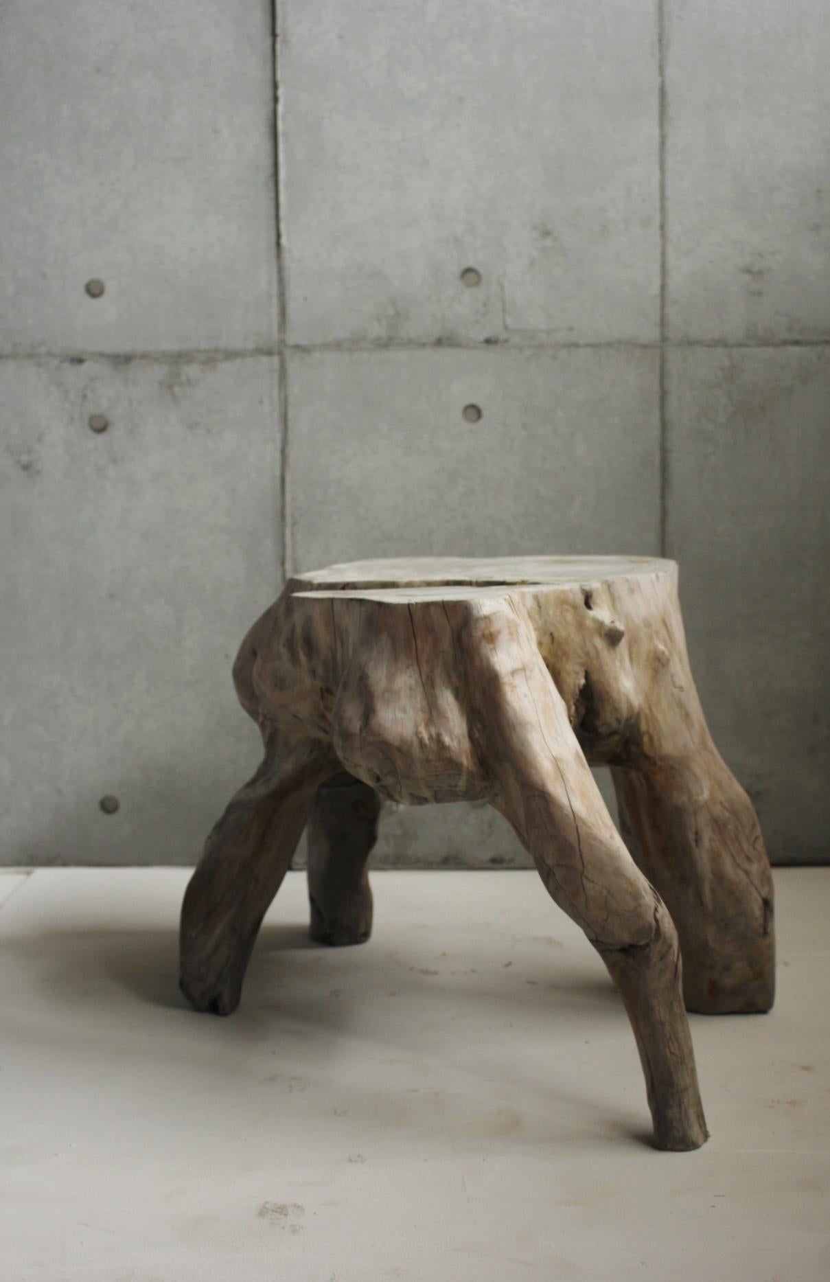 Japanese Antiques Tree Root Stand / Side Table Wabisabi Primitive Stool 2