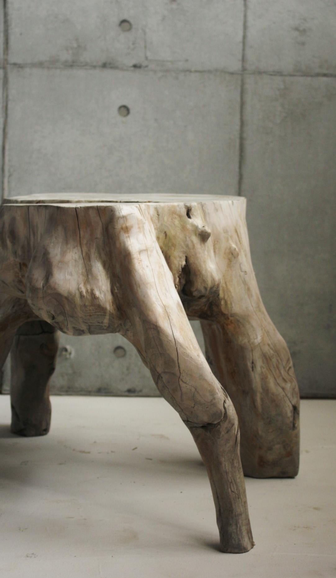 Japanese Antiques Tree Root Stand / Side Table Wabisabi Primitive Stool 3