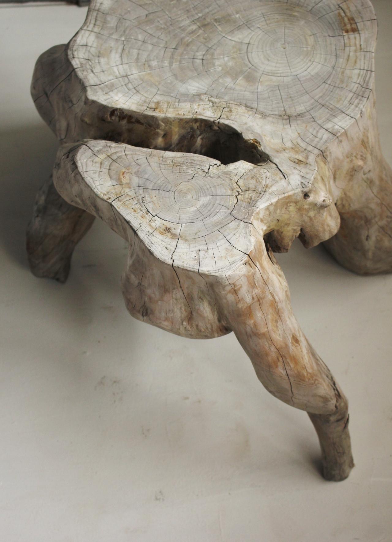 Japanese Antiques Tree Root Stand / Side Table Wabisabi Primitive Stool 4