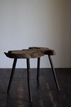 Japanese antiques wood table /wabi-sabi side table /primitive wood table / stand