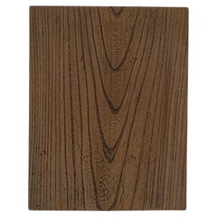 Tableau japonais ancien en bois Art Single Board Grain de bois 1860s Wabi-Sabi