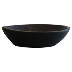 Japanese antiques Wooden Bowl primitive Wabi-Sabi