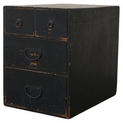 Japanese Vintage Wooden Drawers Storage Box 1910s-1930s Wabi-Sabi