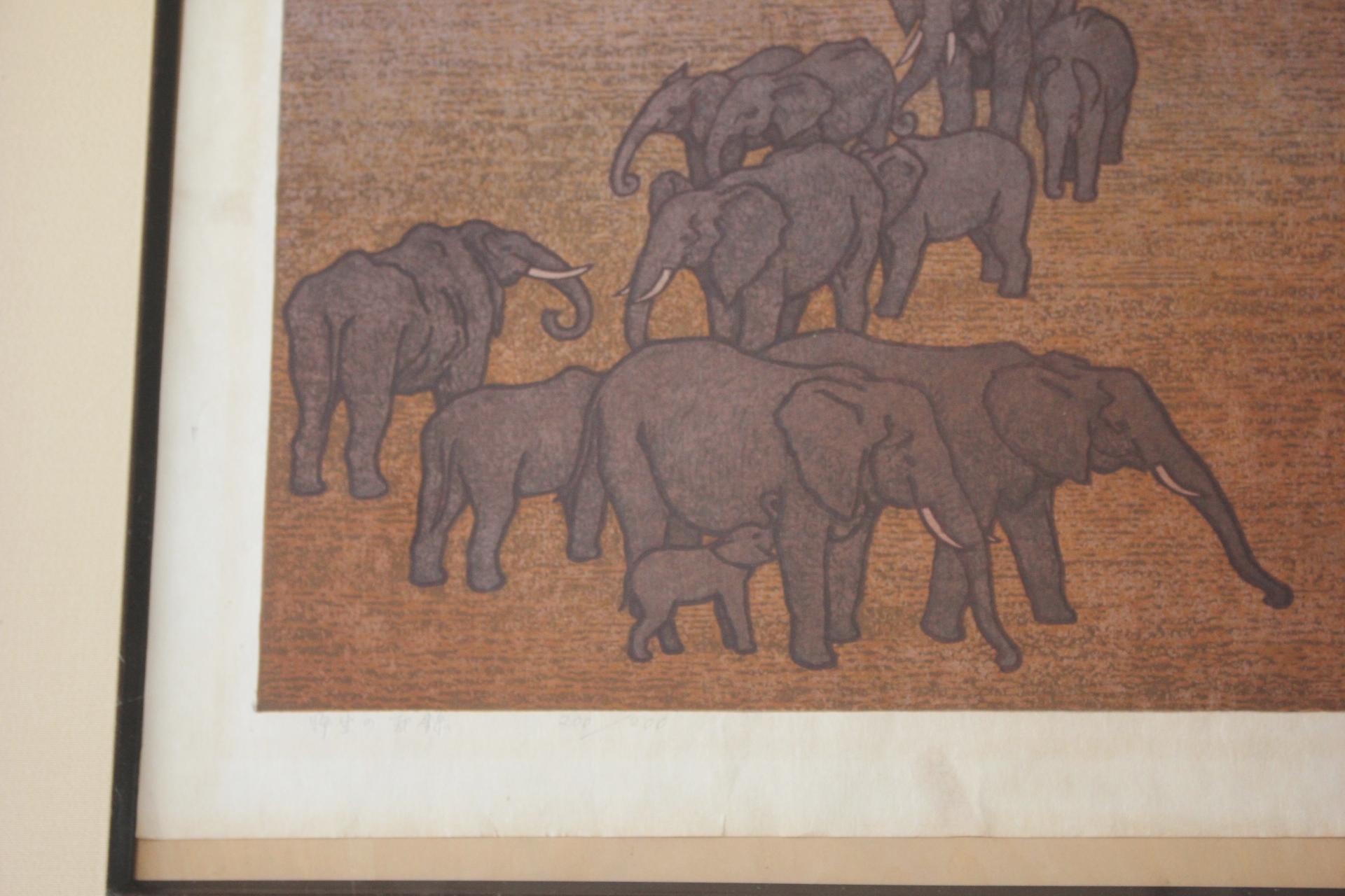 20th Century Japanese Antiques Yoshida Toshi [Memory of the Wild] Woodblock print For Sale