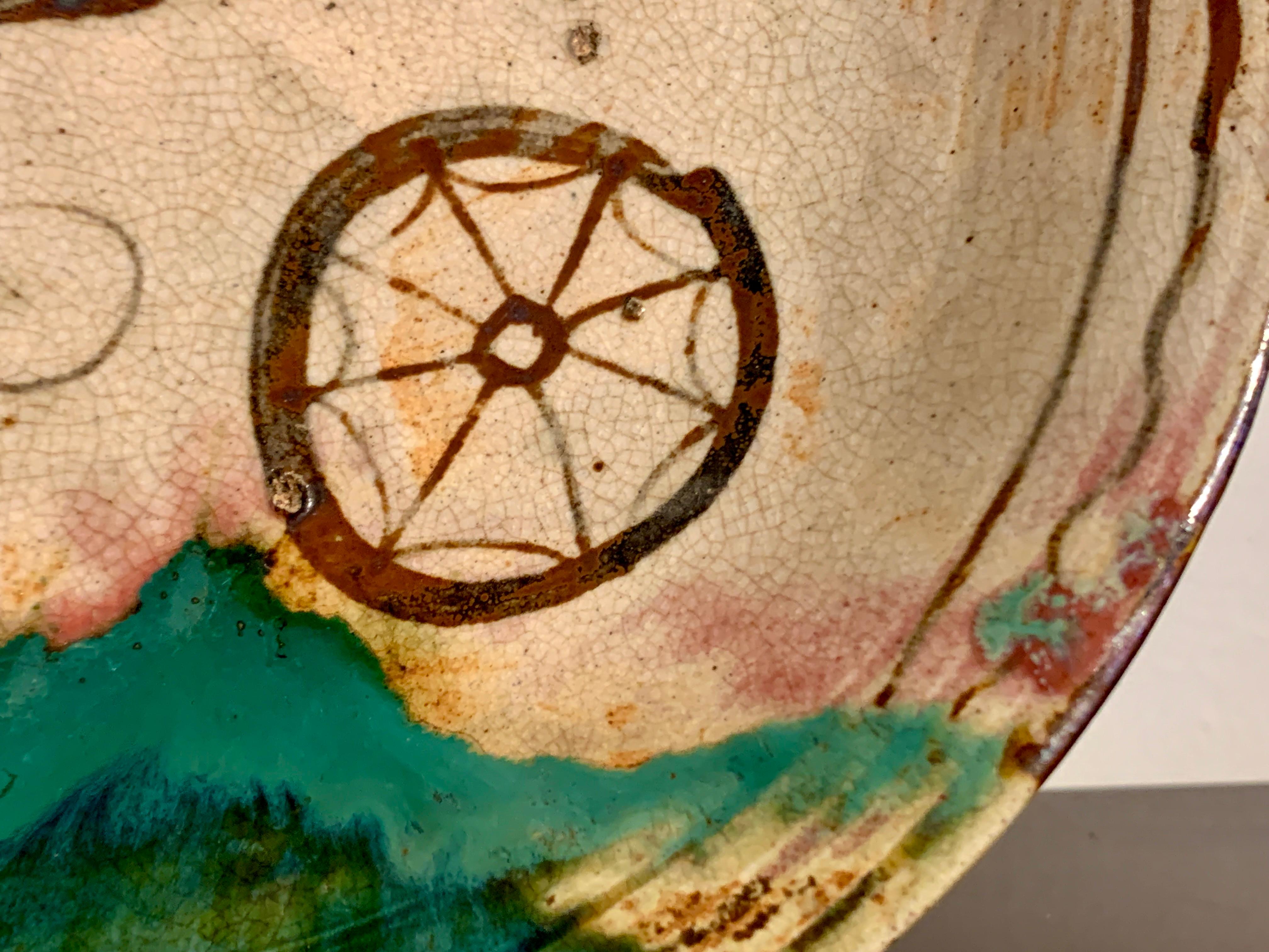Japanische Ao-Oribe-Glasurschale aus Steingut, frühe Edo-Periode, 17. Jahrhundert im Zustand „Gut“ im Angebot in Austin, TX