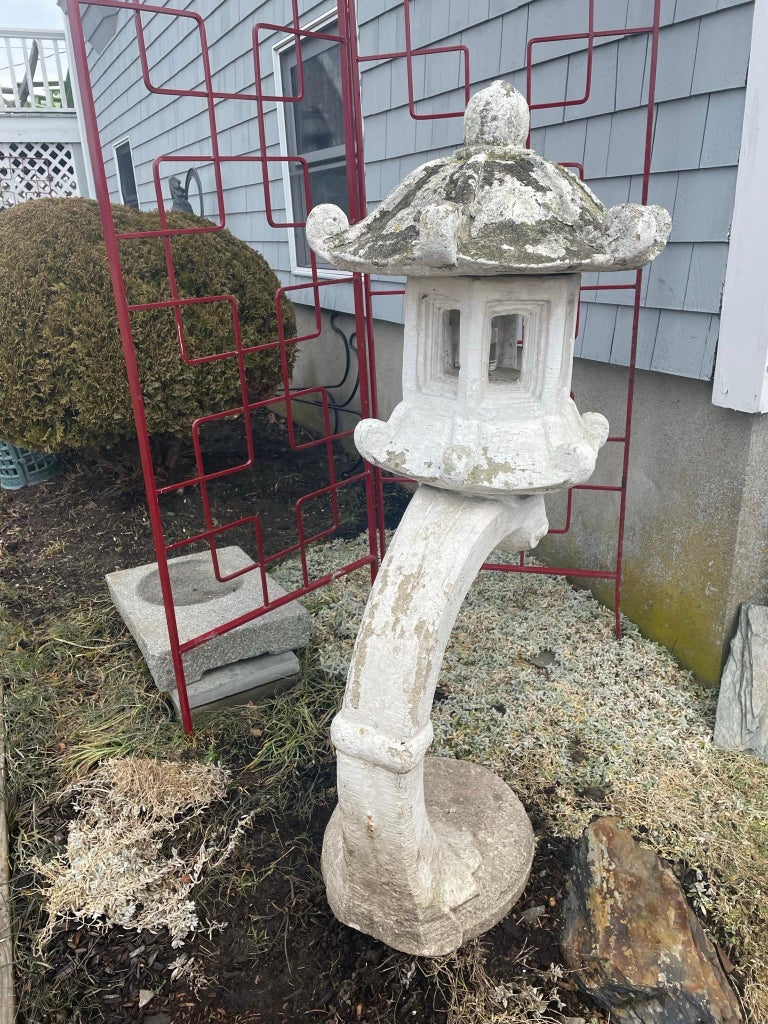 Japanese Arched Kasuga Stone Garden Lantern For Sale 5