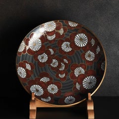 Japanese Arita "Akadamiume 15 Gou" Handmade ornamental plate