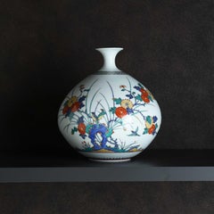 Vaso giapponese Arita/Imari "Shichihougiku Kachou" fatto a mano