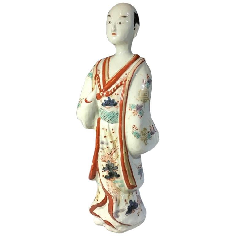 Japanese Arita Porcelain Figure of a Man, circa 1700 For Sale