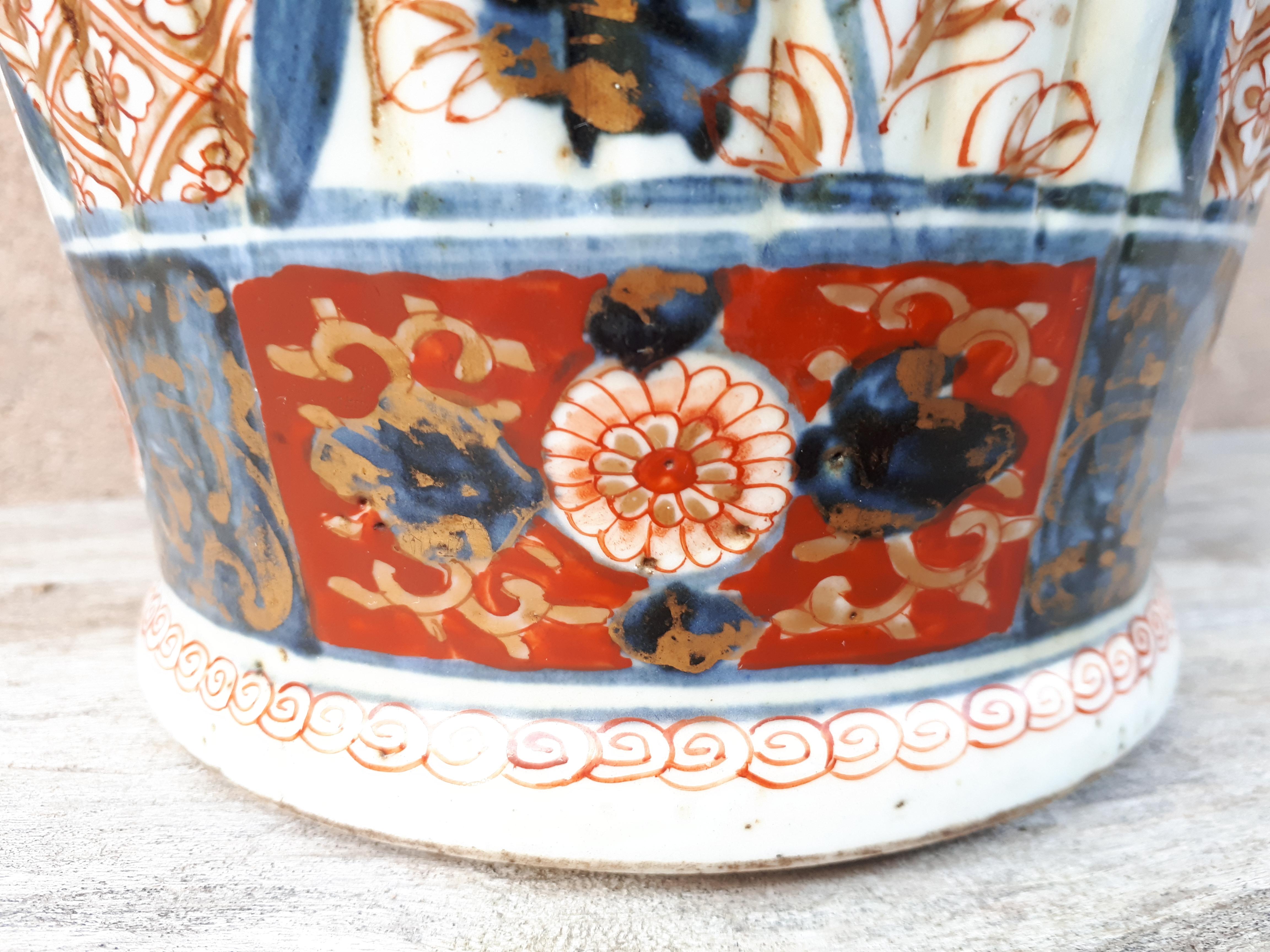 Japanische Arita-Porzellanvase mit Imari-Dekoration aus der japanischen Edo-Periode im Angebot 10