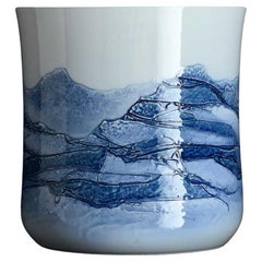 Retro Japanese Arita "Yamakage" Handmade vase