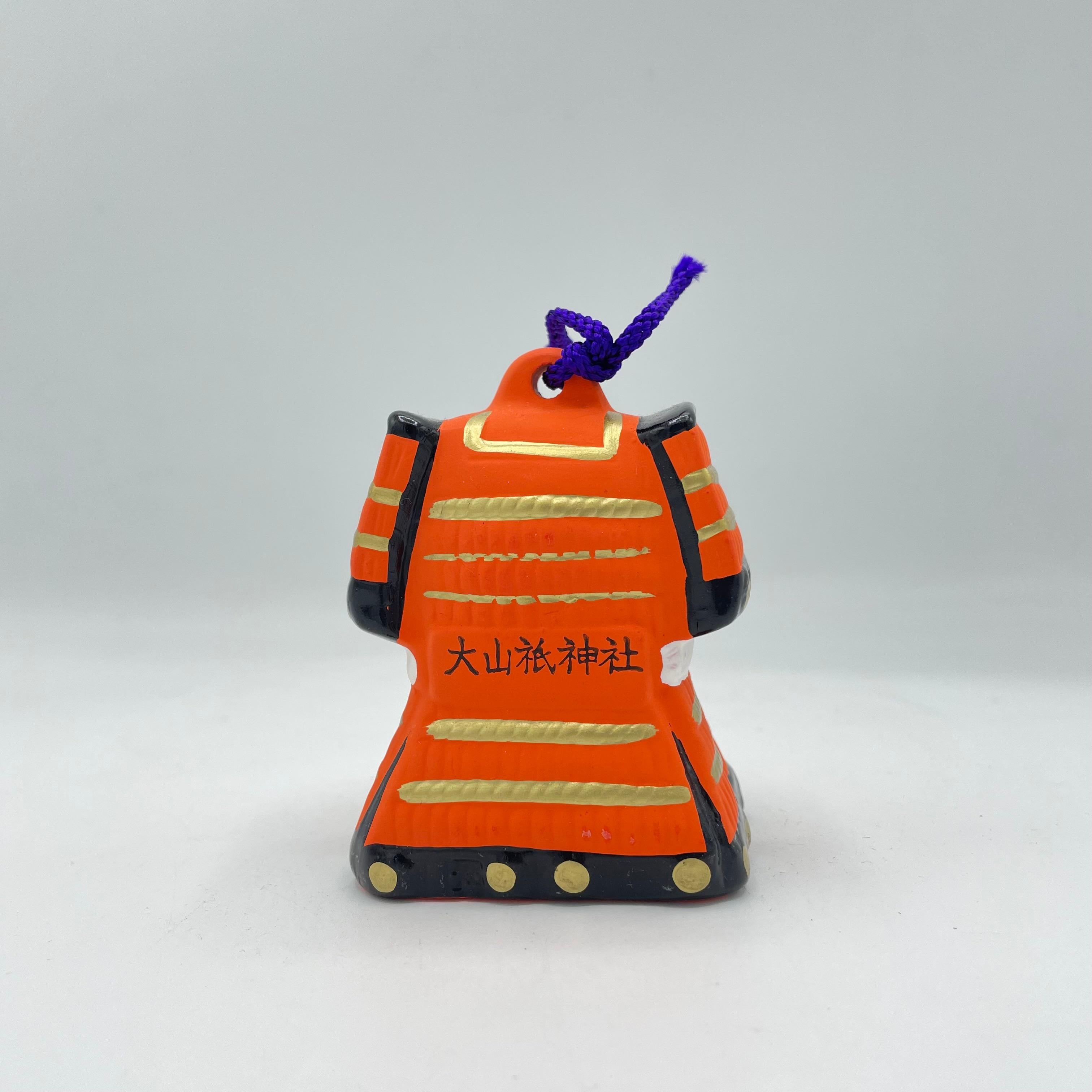 Late 20th Century Japanese Armor Clay Bell Yoroi Dorei from Ohyama Jinjya 1990s For Sale