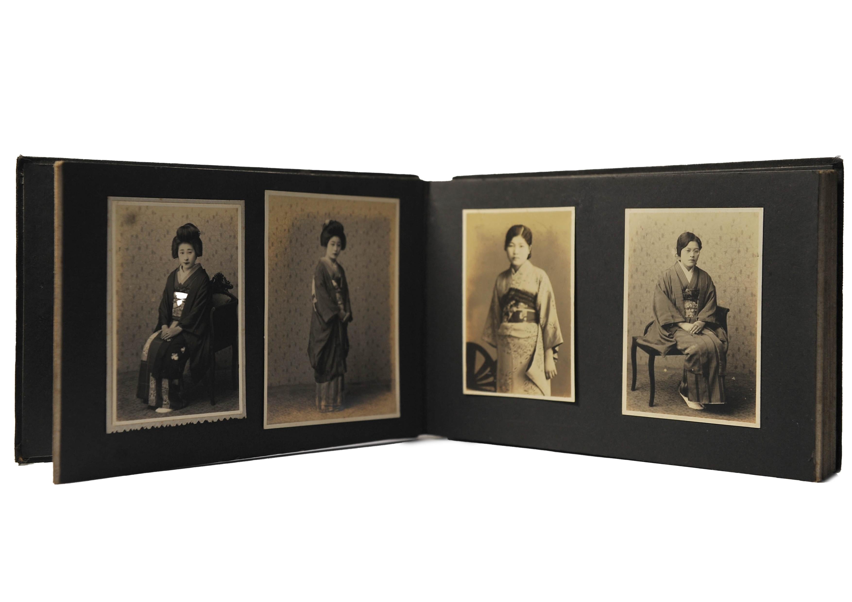 Japanese Art Deco Early 20th Century Photo Album With Photos Included For Sale 1