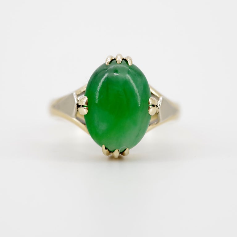 Japanese Art Deco Jade Ring Certified Untreated at 1stDibs japanese