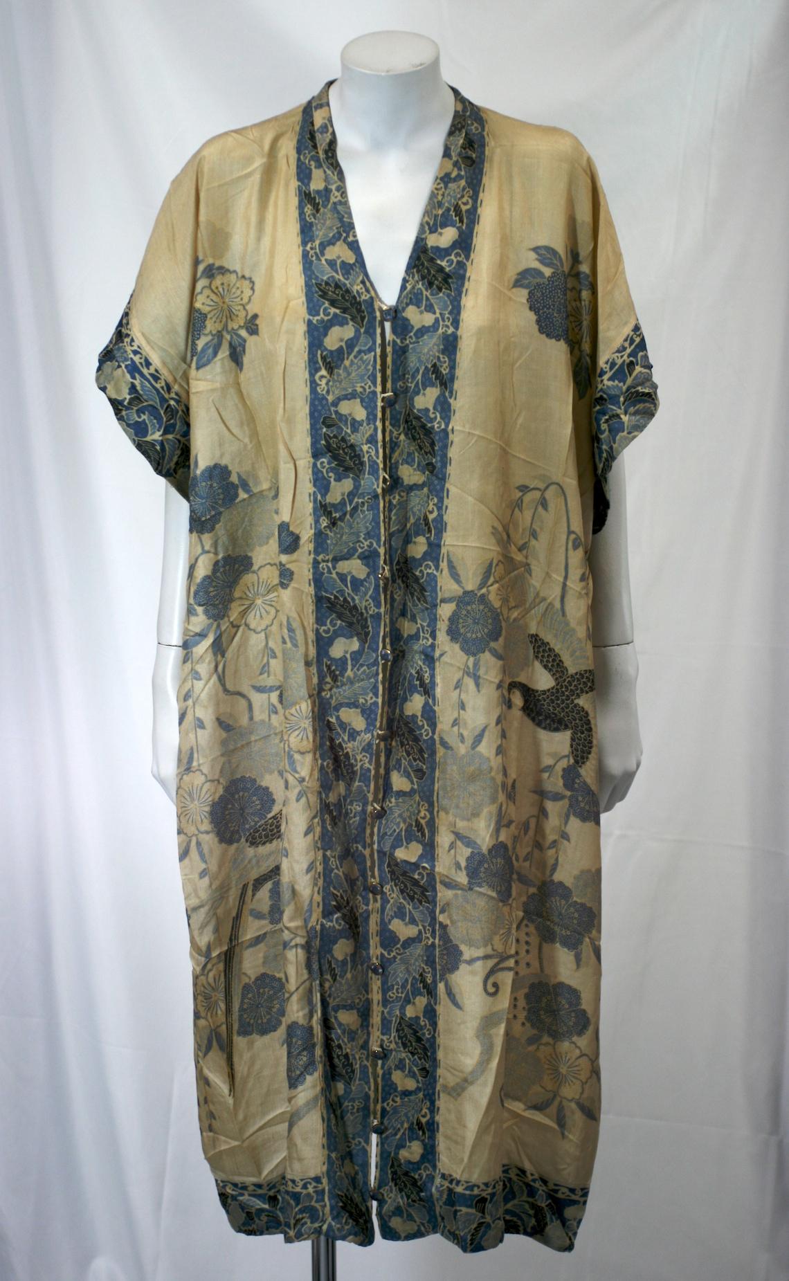 Japanese Art Deco Silk Pongee Loungewear 4