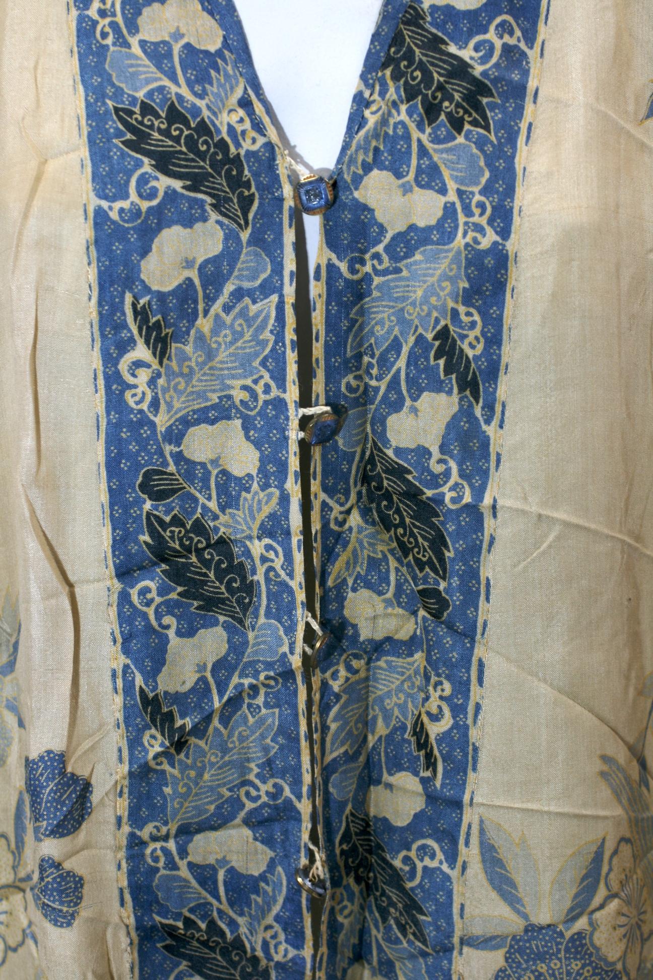 Japanese Art Deco Silk Pongee Loungewear In Good Condition In New York, NY