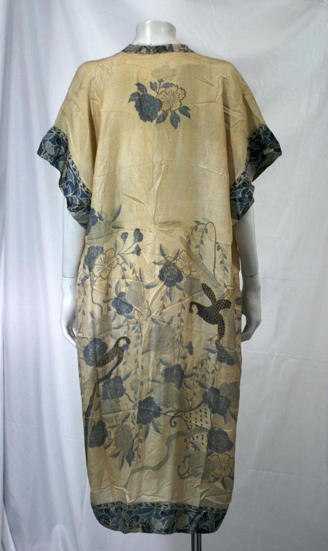 Women's Japanese Art Deco Silk Pongee Loungewear