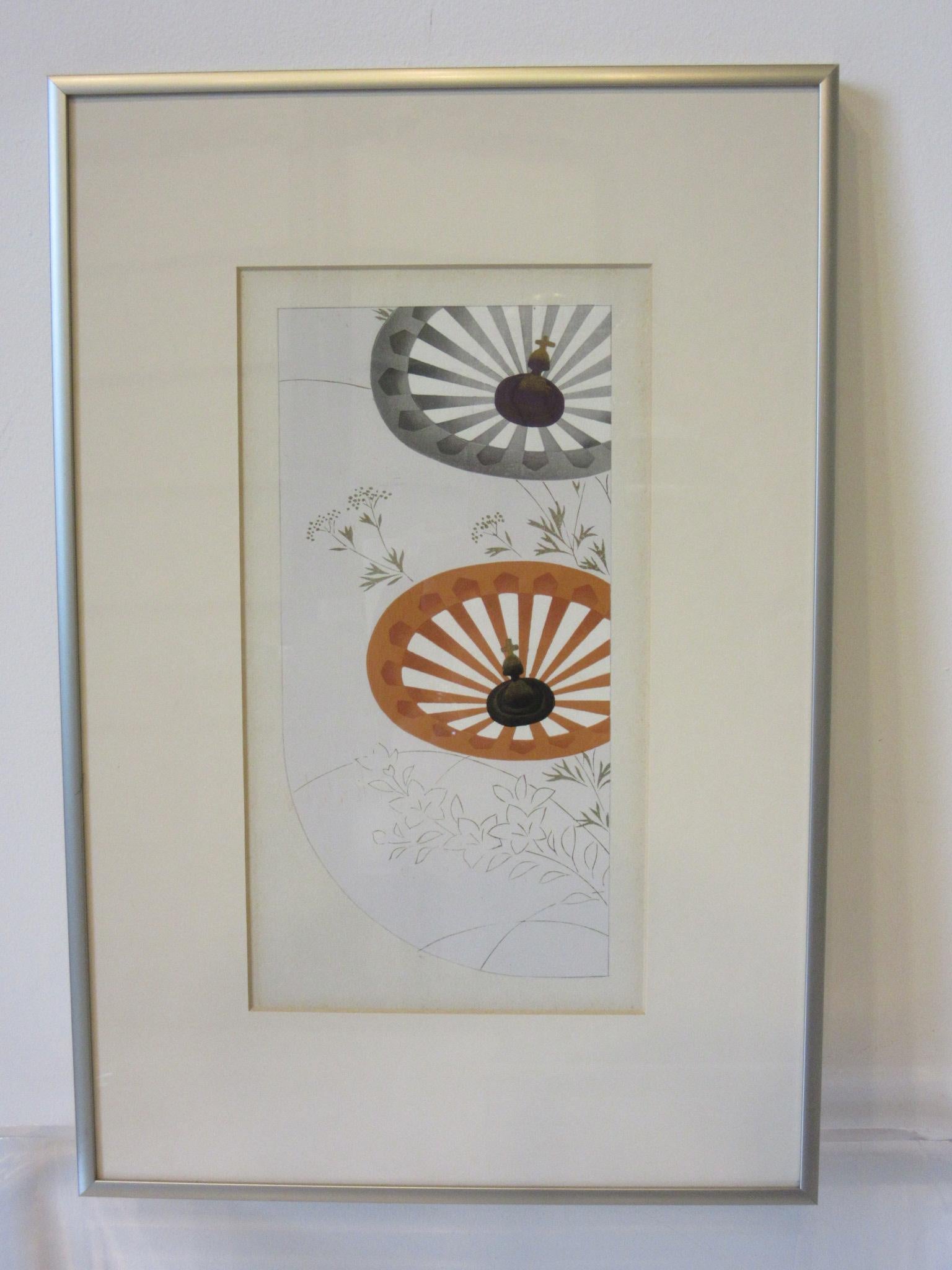 Paper Japanese Art Deco Styled Woodblock Prints by Jun Hisatomi & Tamaki Yoshida