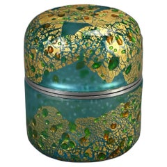 Japanese Art Glass Natsume Tea Caddy By Kuniaki Kuroki Heisei Period