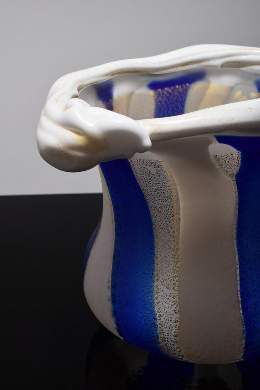 Verre d'art Vase sculptural en verre d'art japonais de Kyohei Fujita en vente