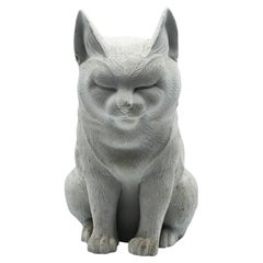 Japanese Art Nouvea Meiji Period Hirado Porcelain, Seated Sleeping Cat, ca. 1900