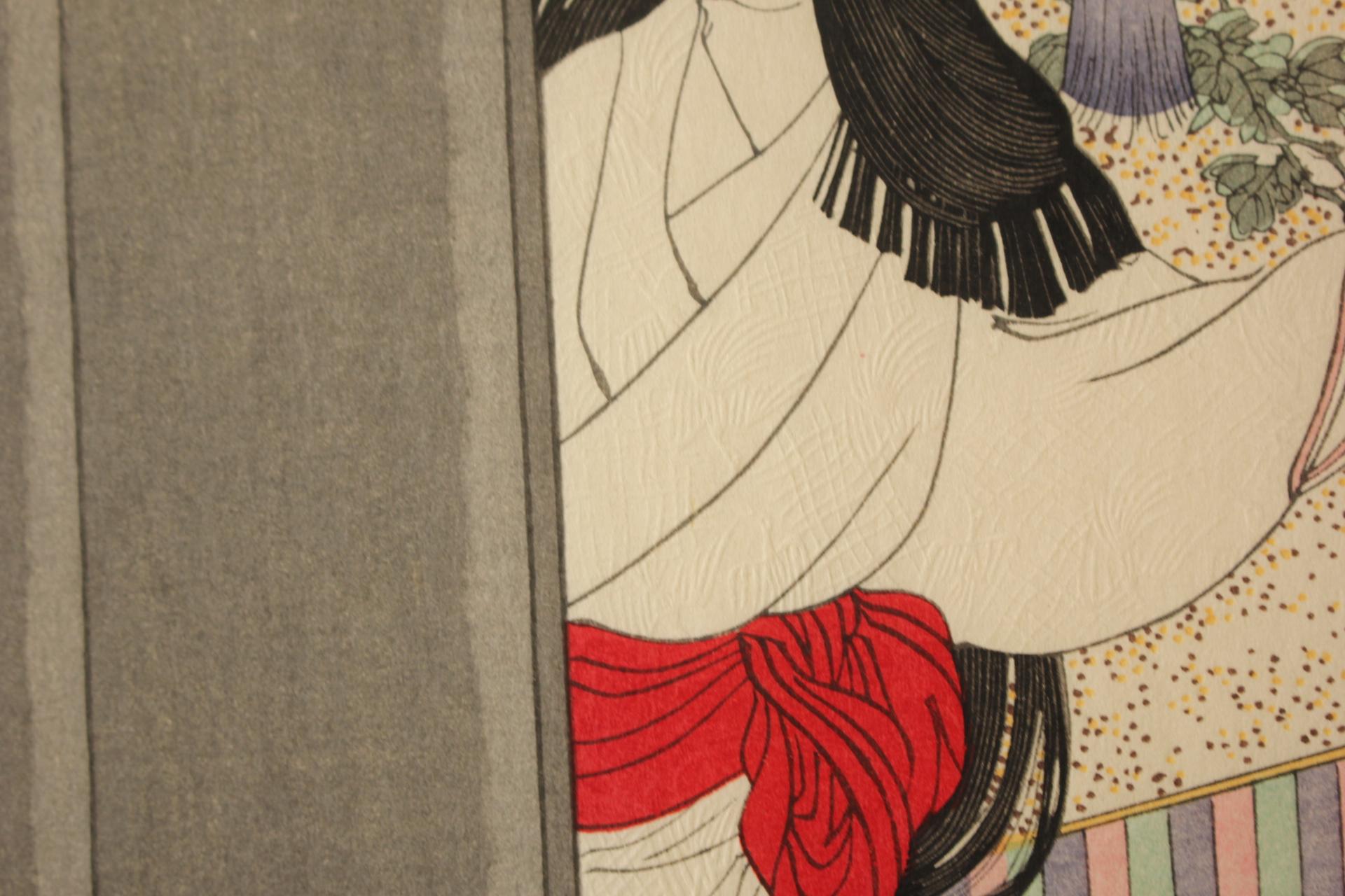 Arte japonés Yoshitoshi Tsukioka xilografía [No7 Sayo no Tsuki] Ukiyoe siglo XX en venta