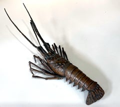 Japanese Articulate Lobster Jizai Okimono Meiji Period Signed