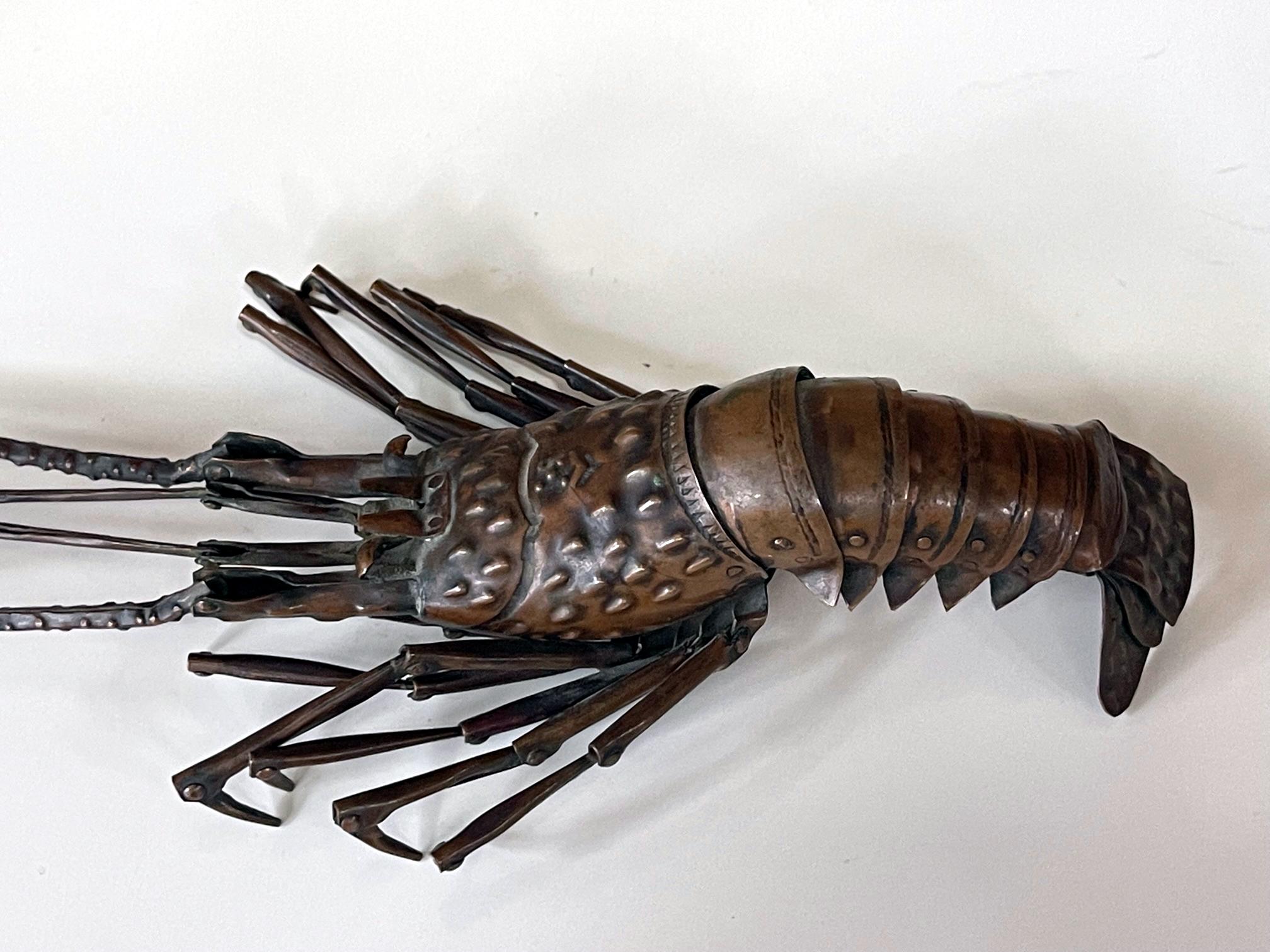 Japonisme Japanese Articulate Lobster Jizai Okimono Meiji Period Signed