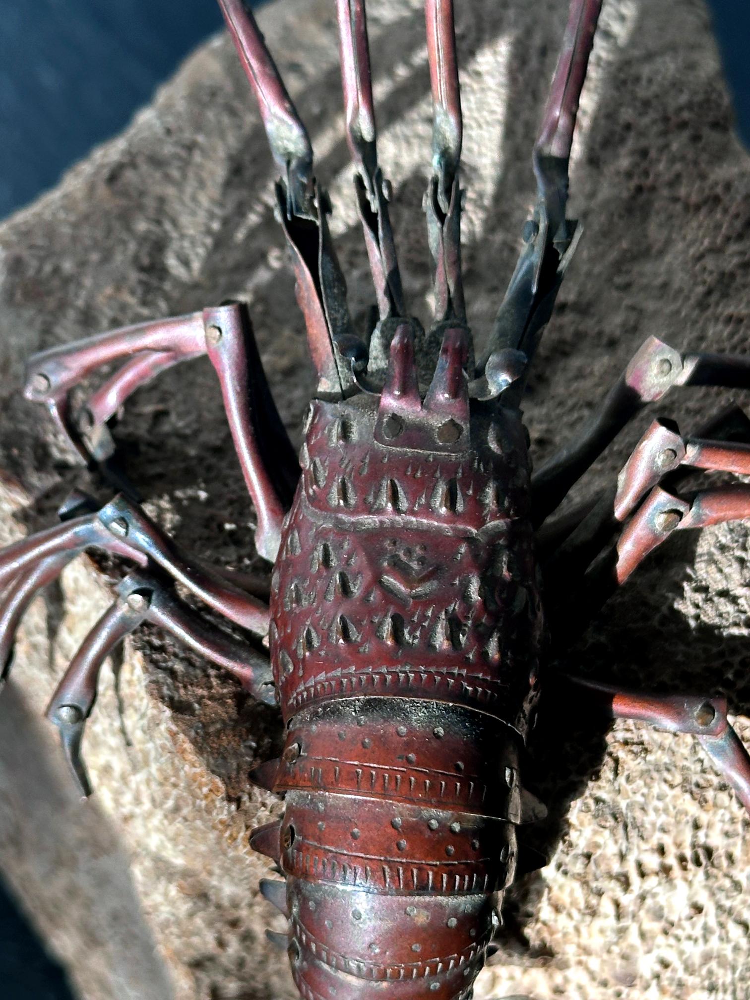 Japanese Articulate Lobster Jizai Okimono Myochin Hiroyoshi Meiji Period 5