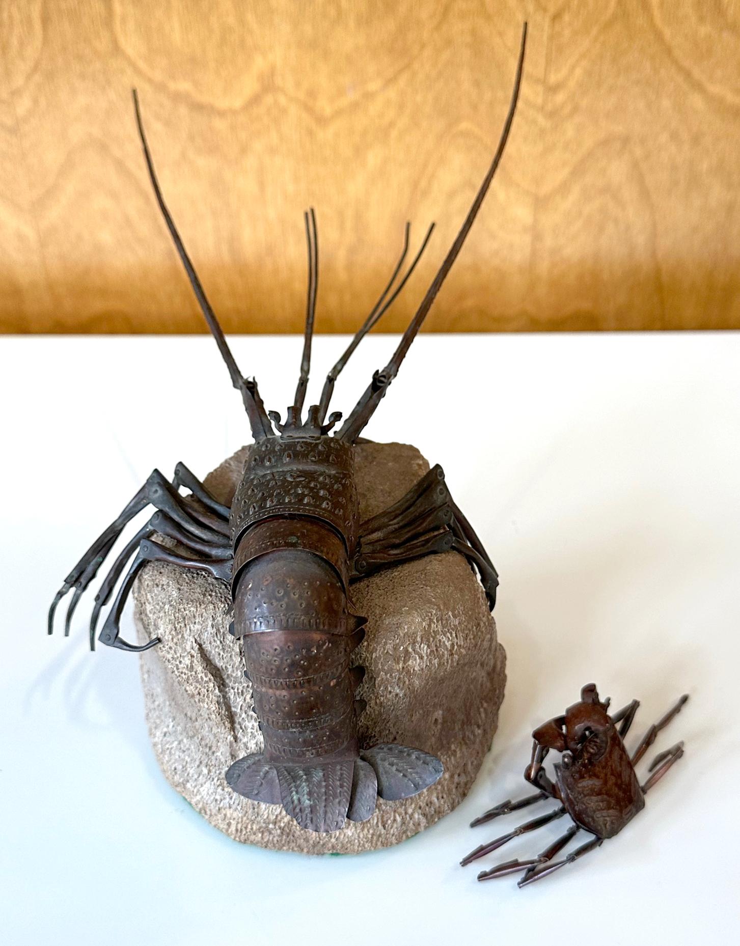 Japanese Articulate Lobster Jizai Okimono Myochin Hiroyoshi Meiji Period 8