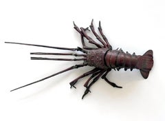 Langosta articulada japonesa Jizai Okimono Myochin Hiroyoshi Período Meiji