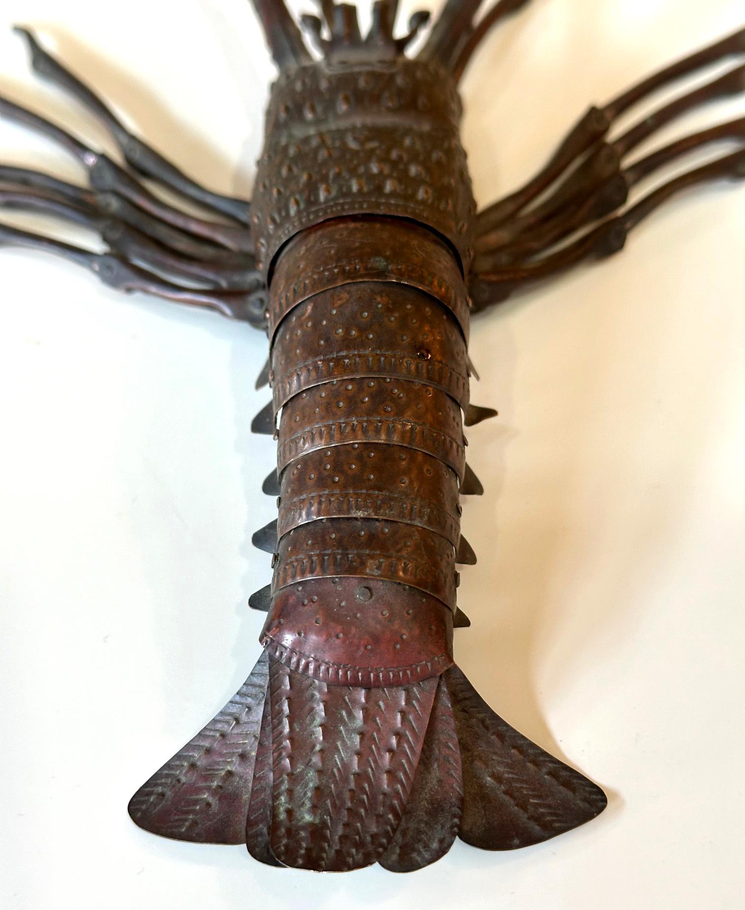 20th Century Japanese Articulate Lobster Jizai Okimono Myochin Hiroyoshi Meiji Period