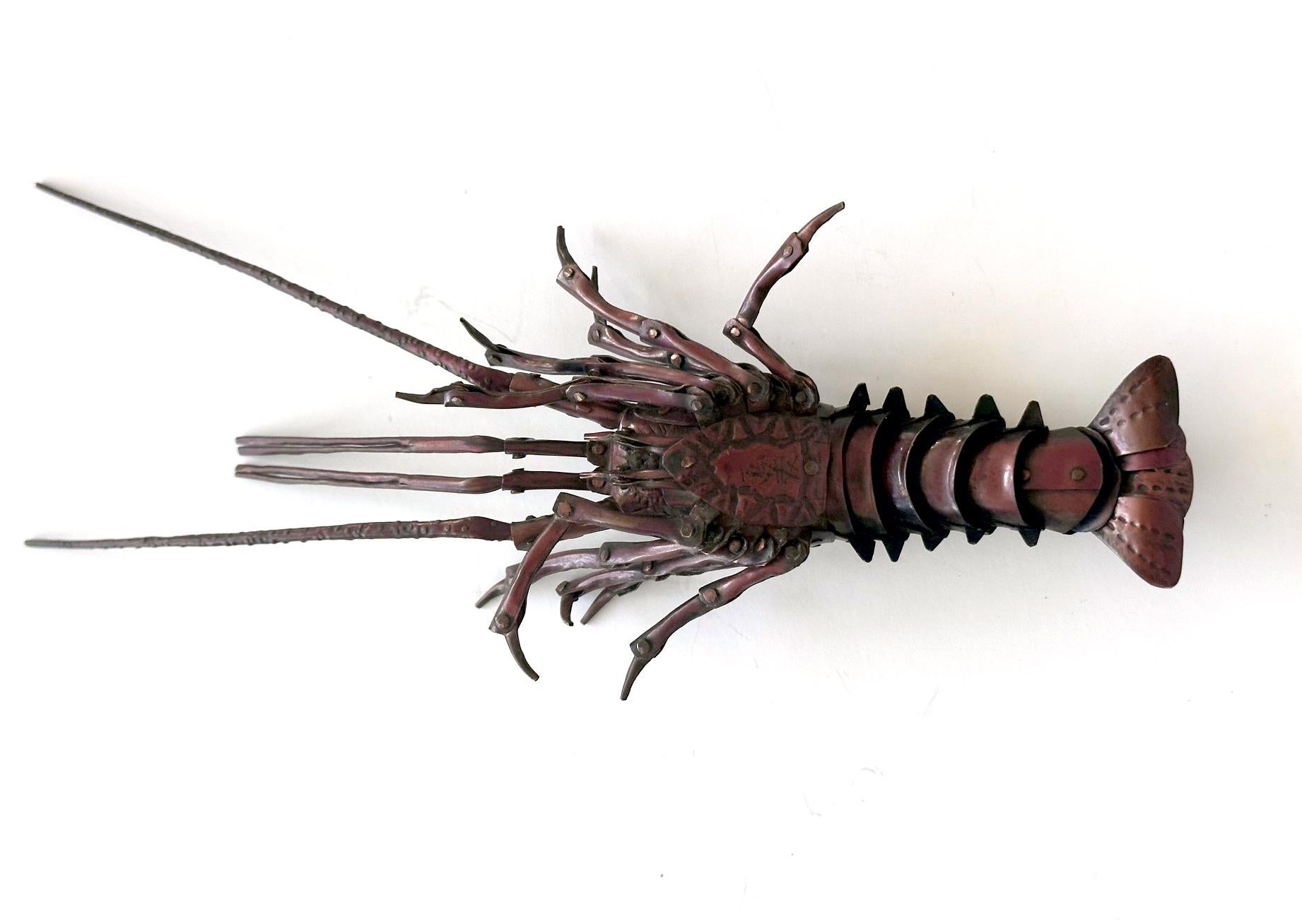 Copper Japanese Articulate Lobster Jizai Okimono Myochin Hiroyoshi Meiji Period