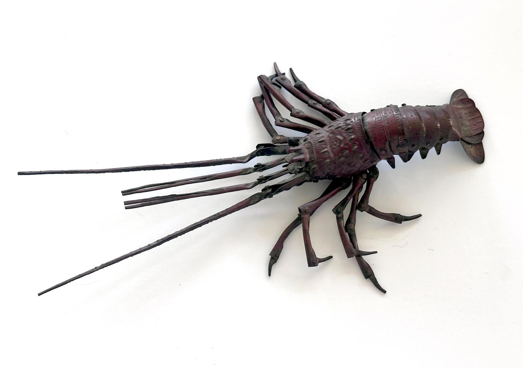 Japanese Articulate Lobster Jizai Okimono Myochin Hiroyoshi Meiji Period 2