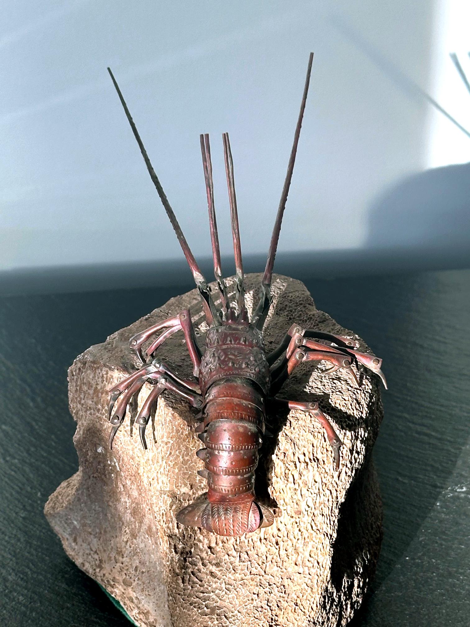 Japanese Articulate Lobster Jizai Okimono Myochin Hiroyoshi Meiji Period 4