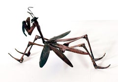 Mantis religiosa articulada japonesa Jizai Okimono Myochin Hiroyoshi Meiji