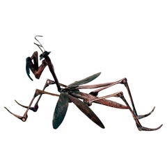 Japanese Articulate Praying Mantis Jizai Okimono Myochin Hiroyoshi Meiji