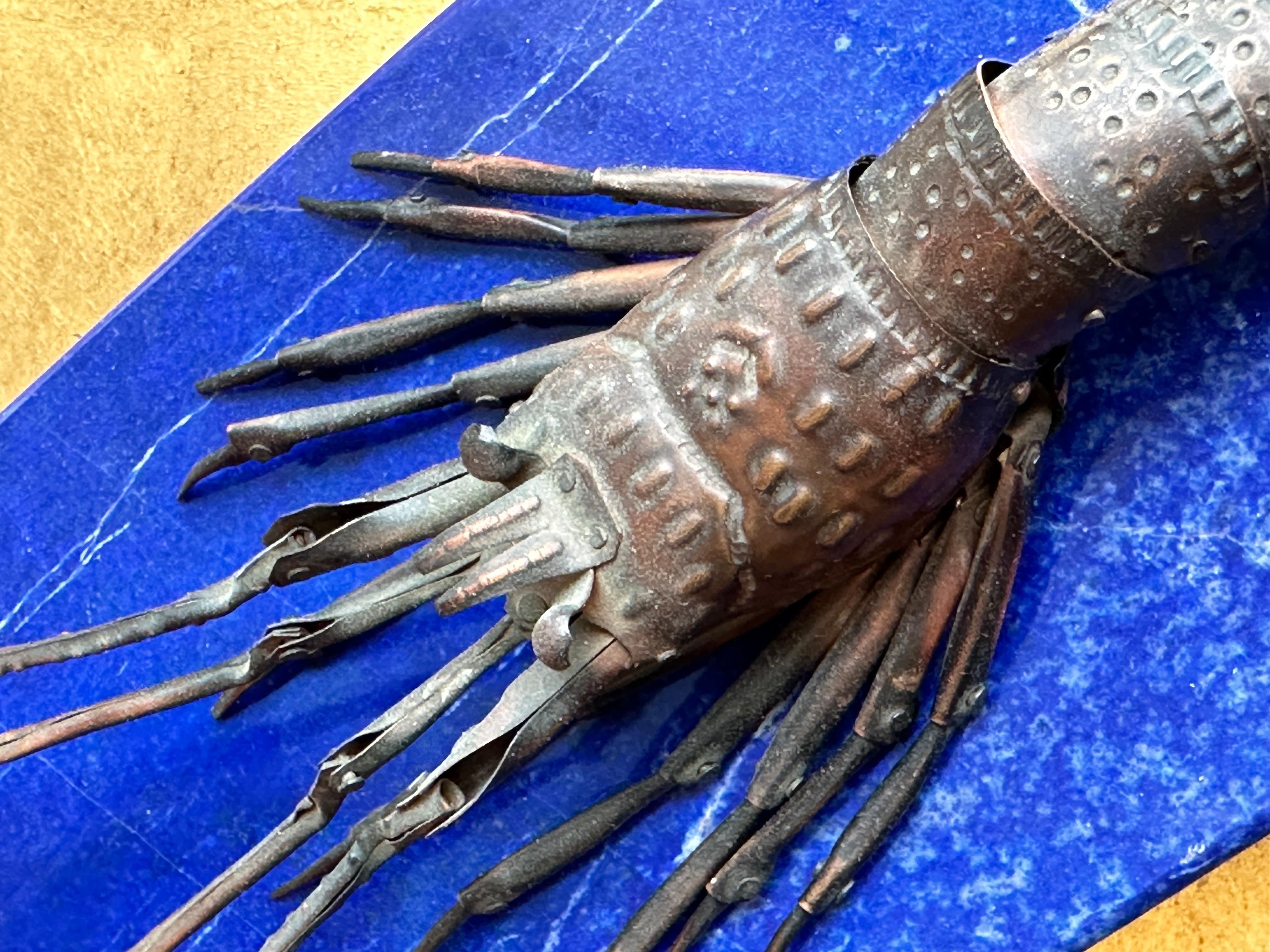 Lobster japonais articulé en cuivre en vente 2