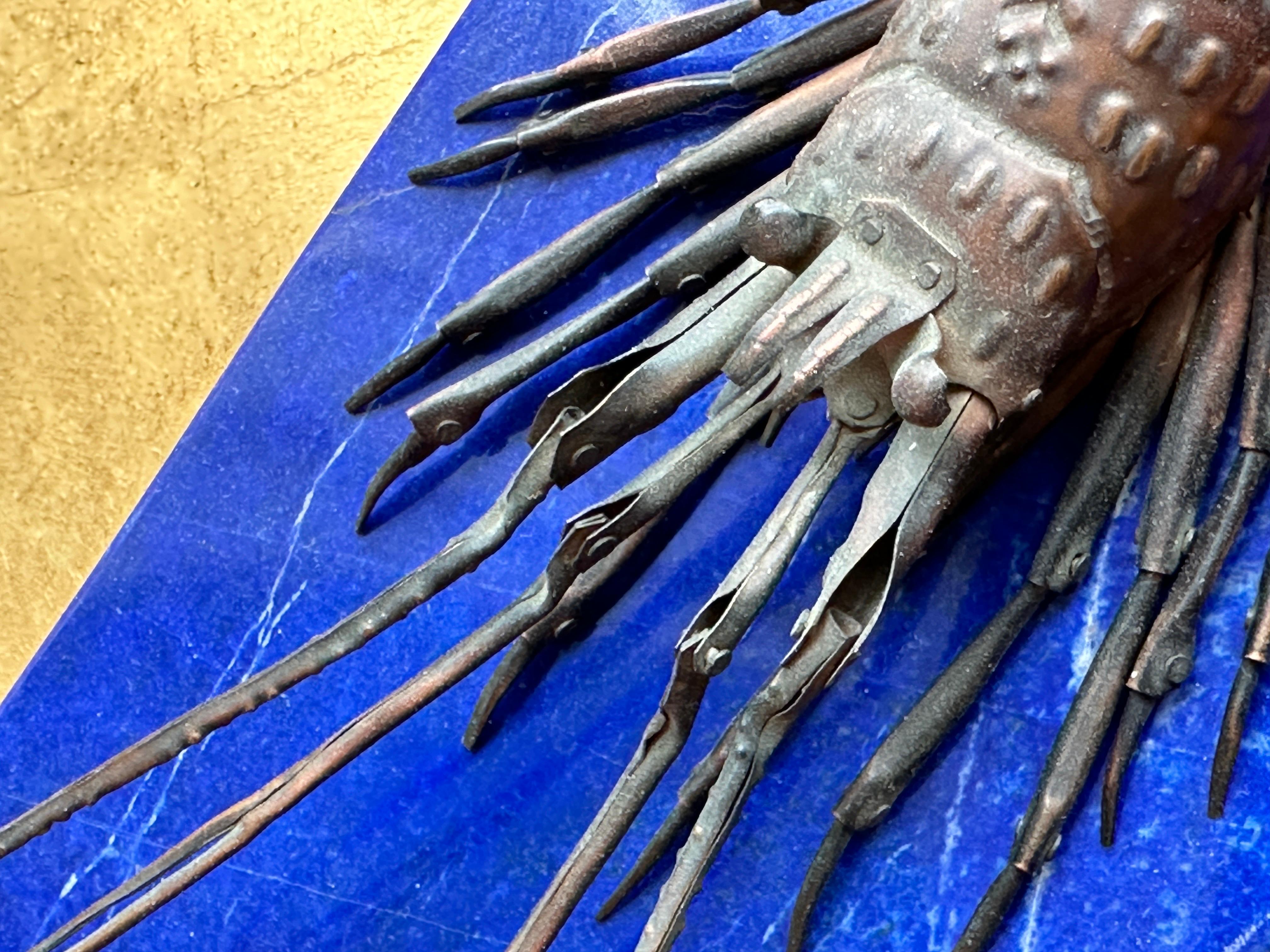 Lobster japonais articulé en cuivre en vente 3
