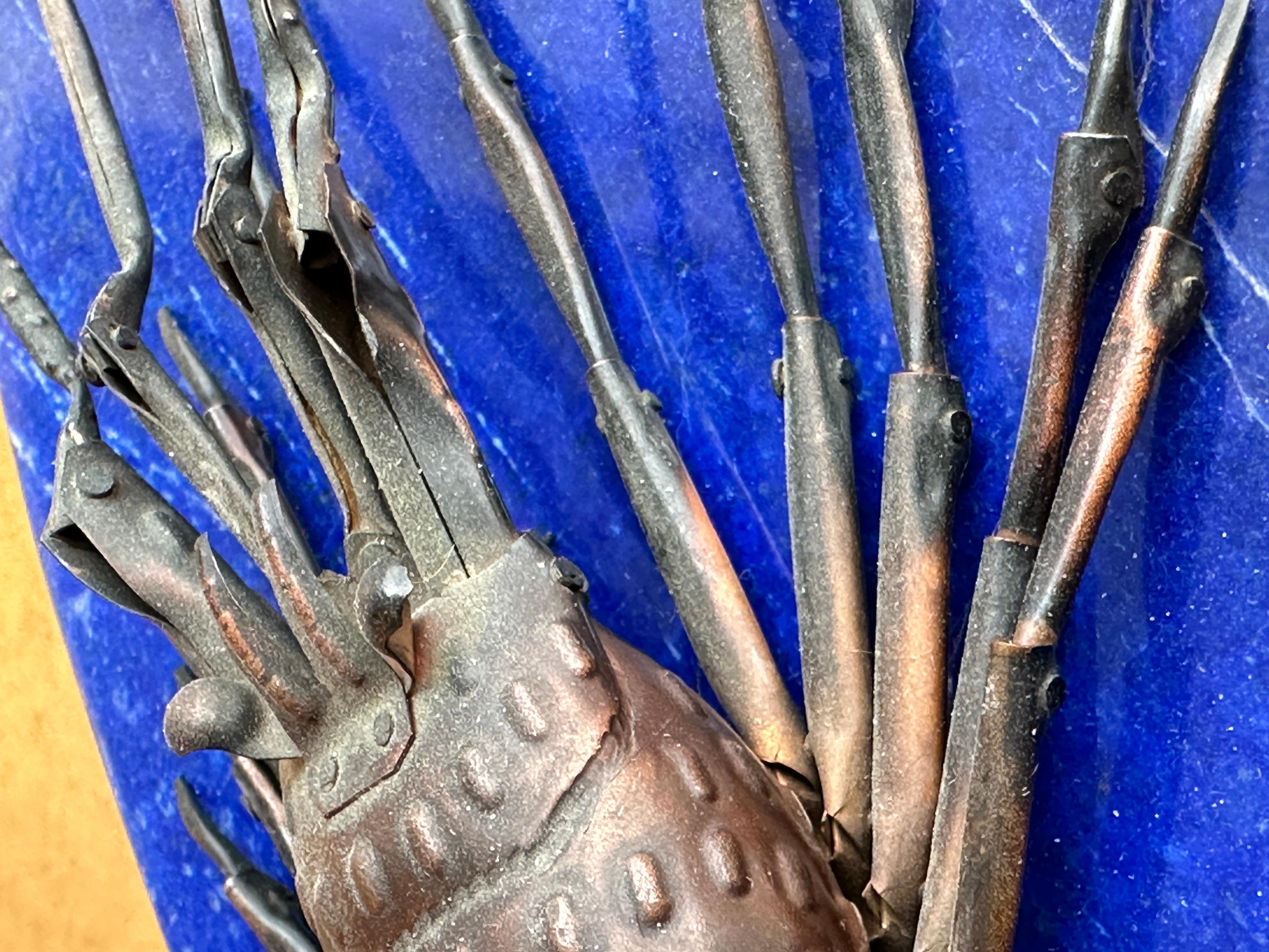 Lobster japonais articulé en cuivre en vente 6