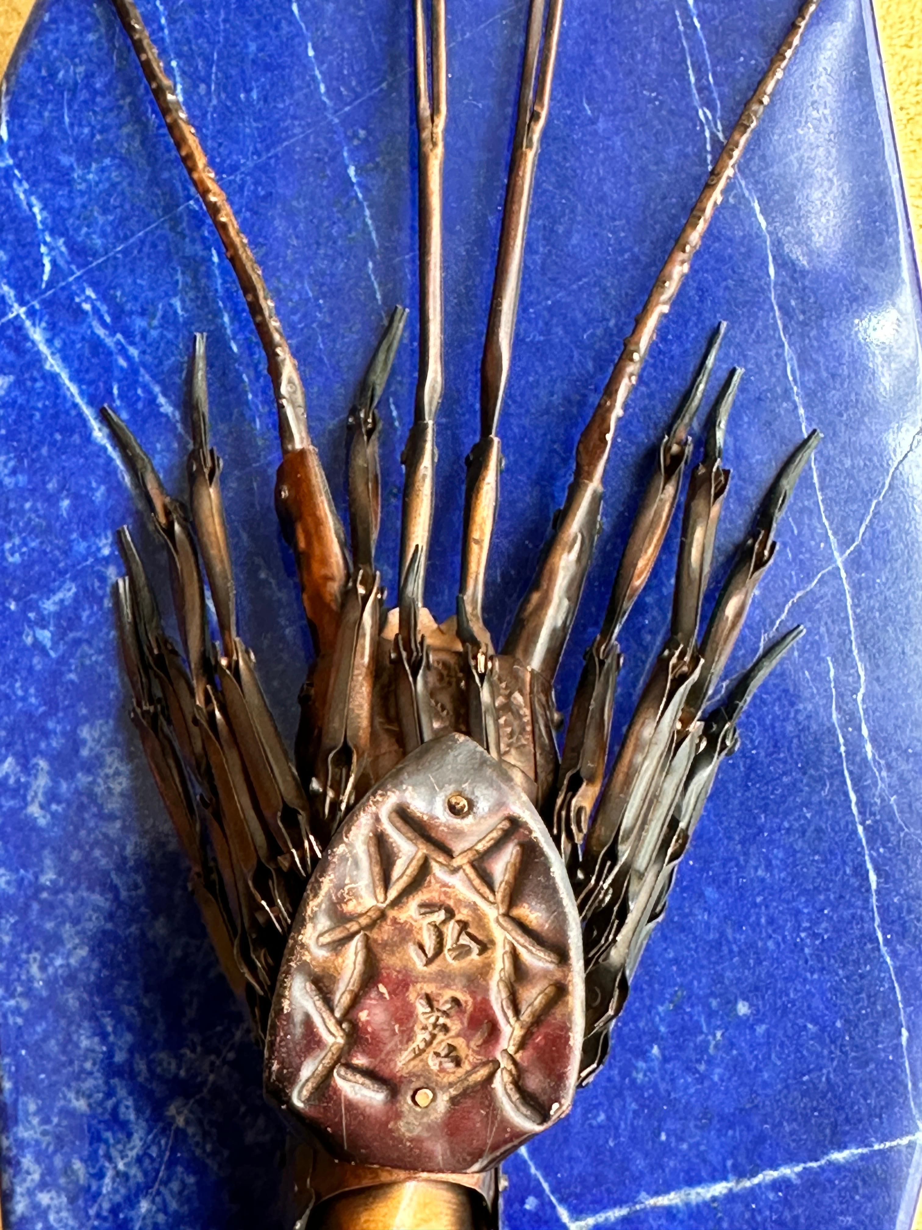 Lobster japonais articulé en cuivre en vente 10
